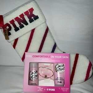PINK Coco Lotion & Scrub set with stocking